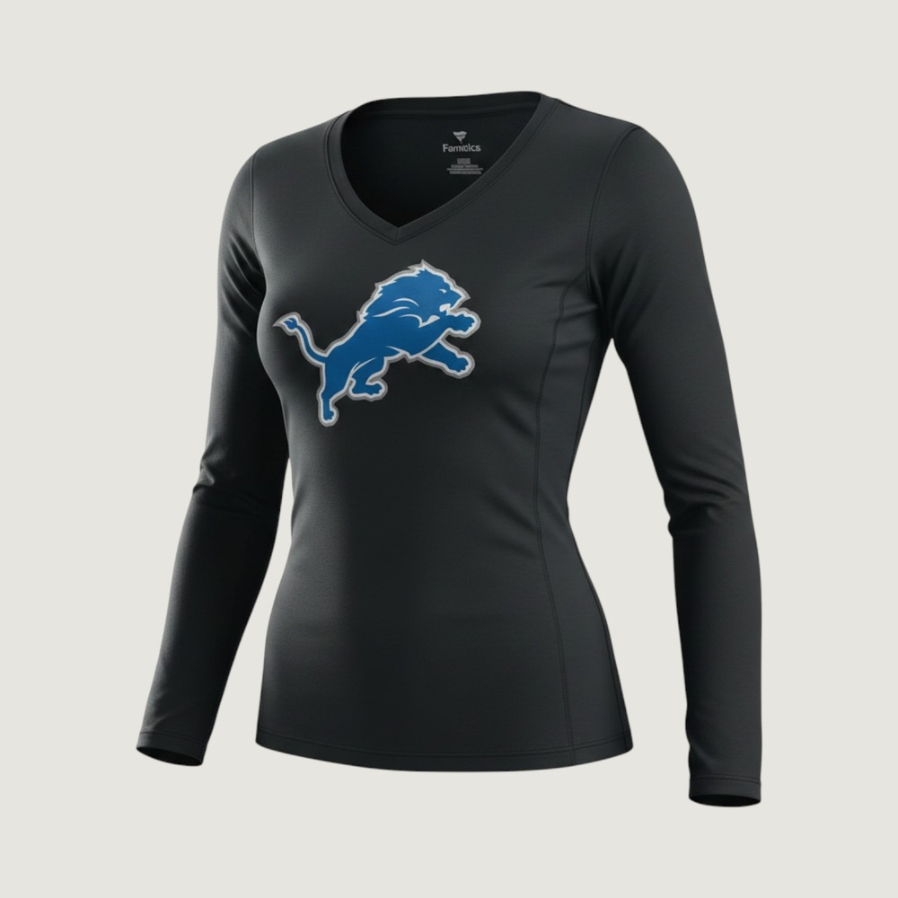 Fanatics Detroit Lions Womens Long Sleeve V-Neck NFL S (fading on design)